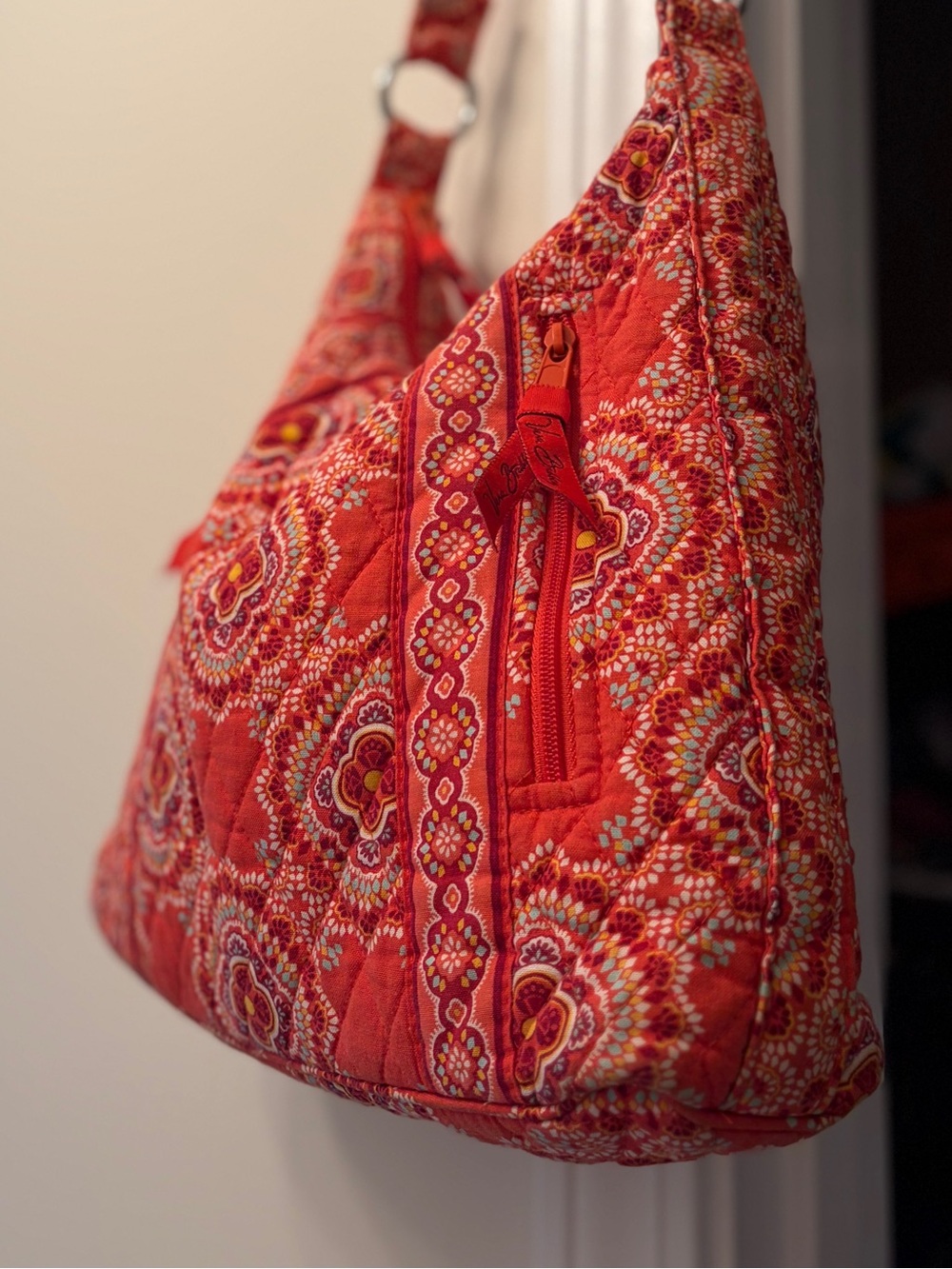 Paprika Orange Medallion Quilted Purse Shoulder Bag - Vera Bradley - Picture 5 of 12